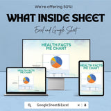 Health Facts Pie Chart Template for Excel & Google Sheets - Visualize Health Data with Ease