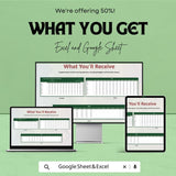 Finance Rolling Forecast Budget Sheet – Excel and Google Sheets – Plan & Track Your Finances with Ease – 50% OFF