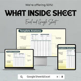 Finance Interest Rate Impact Calculator – Excel and Google Sheets Template for Loan & Investment Analysis – 50% Off