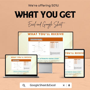 Employee Attributes Radar Chart Template for Excel and Google Sheets - Visualize Employee Skills & Performance