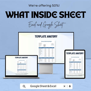 Startup Marketing Budget Sheet | Google Sheet & Excel Template for Budget Allocation, Expense Tracking, and ROI Analysis | Editable Business