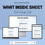 Startup Marketing Budget Sheet | Google Sheet & Excel Template for Budget Allocation, Expense Tracking, and ROI Analysis | Editable Business