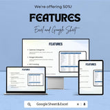 Startup Marketing Budget Sheet | Google Sheet & Excel Template for Budget Allocation, Expense Tracking, and ROI Analysis | Editable Business
