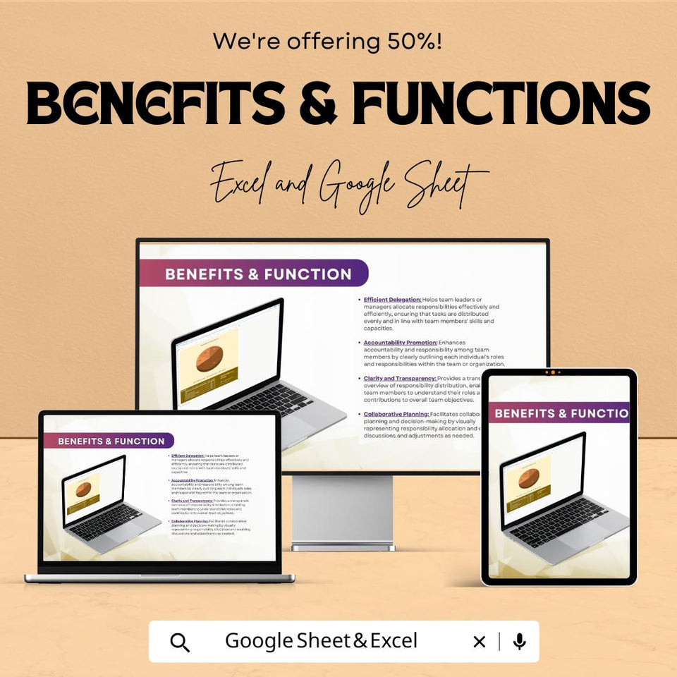 Responsibility Pie Chart Sheet - Excel & Google Sheets Template for Tracking Accountability and Role Distribution