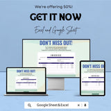 Invoice Tab Template - Excel & Google Sheets - Simple, Customizable Invoice Tracker for Businesses
