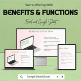 50% Off - Printable Accounting Sheet for Excel and Google Sheets | Monthly Financial Tracker | Income & Expense Template | Budget Planner |