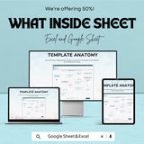 50% Off | Operation Flowchart Sheet Template for Process Mapping | Visualize & Optimize Operations | Excel and Google Sheets
