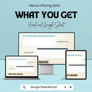 50% Off | Marketing Operation Sheet Template for Excel and Google Sheets | Campaign Planning, Resource Allocation, & Performance Metrics