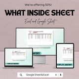 50% Off | Customizable CRM Sheet Template for Excel and Google Sheets | Customer Relationship Management | Boost Sales & Organize Clients