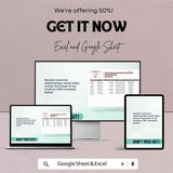 50% Off | Customizable CRM Sheet Template for Excel and Google Sheets | Customer Relationship Management | Boost Sales & Organize Clients