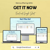 Task Timeline Sheet Template for Excel and Google Sheets | Track Project Deadlines & Milestones | Boost Productivity | 50% Off!