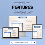 Simple Photography Invoice Template - Excel & Google Sheets, Professional Photography Billing, Customizable Invoice Sheet