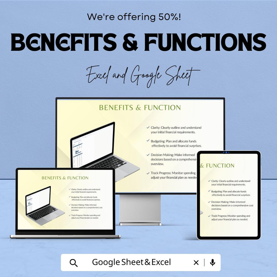 Simple Business Startup Costs Template - Excel & Google Sheets, Budget Planner for New Business, Cost Breakdown Tracker