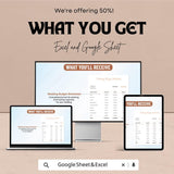 Printable Wedding Budget Worksheet - Excel & Google Sheets, Customizable Wedding Planner, Wedding Cost Tracker, Budget Tracker Template