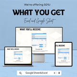 Printable Bill Template - Excel and Google Sheets, Customizable Invoice Bill, Professional Billing Sheet, Tax & Quantity Tracker