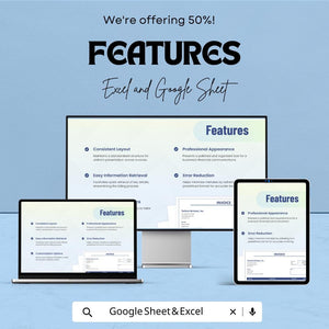 Invoice Format Sheet - Customizable Google Sheets Template, Professional Invoice Template for Billing, Easy to Use for Small Businesses