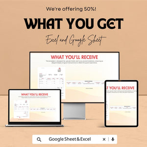 Grand Hotel Receipt Template | Editable Invoice Sheet for Hotels | Excel & Google Sheets | Instant Download