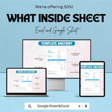 Retail Store Invoice Sheet Template for Excel and Google Sheets | Instant Download | 50% Off | Customizable & Easy Billing