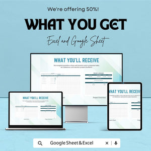 Gantt Chart Template - Excel and Google Sheets | Project Management Tool | Task Tracker & Milestone Planner