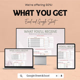 Monthly Budget Sheet - Excel & Google Sheet Template for Personal Finance, Expense Tracker, Budget Planner, Financial Management Tool