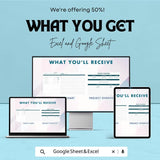 Gantt Chart Sheet | Excel and Google Sheets | Project Management Template | Timeline & Task Tracker
