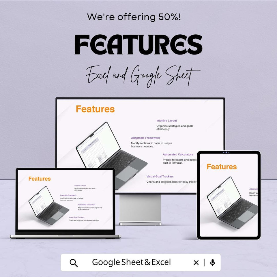 Blank Calculator Sheet | Excel & Google Sheets | Customizable Business Calculator Template | Expense and Cost Tracking Tool