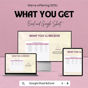 Minimalist Gantt Chart Template - Excel & Google Sheets - Project Management Schedule - Customizable Timeline - Task Tracker