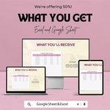 Minimalist Gantt Chart Template - Excel & Google Sheets - Project Management Schedule - Customizable Timeline - Task Tracker