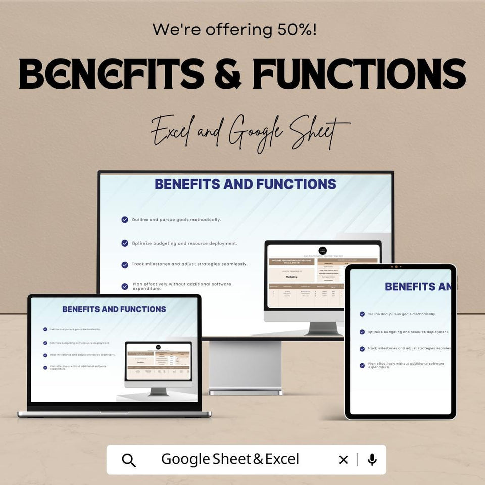 Employee Pension Plan Contributions Calculator HR Sheet | Excel & Google Sheet Template | Easy HR Management Tool | Instant Download