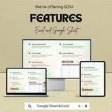 Blank Restaurant Invoice Template - Excel and Google Sheets | Customizable Billing | Tax & Payment Method Integration