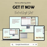 Blank Restaurant Invoice Template - Excel and Google Sheets | Customizable Billing | Tax & Payment Method Integration