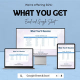 Blank Gantt Chart Template - Excel and Google Sheets | Project Management Planner | Task Scheduling & Progress Tracking