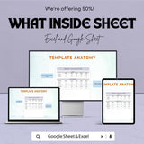 Basic Calculator Sheet for Excel and Google Sheets | Financial & Math Calculation Template | Instant Download