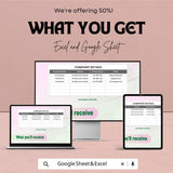 Periodic Maintenance Schedule Sheet - Google Sheets Template - Track Equipment, Service Dates & Maintenance Tasks - Customizable Planner
