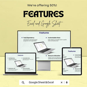Church Project Gantt Chart Sheet - Excel & Google Sheets Template for Church Project Management