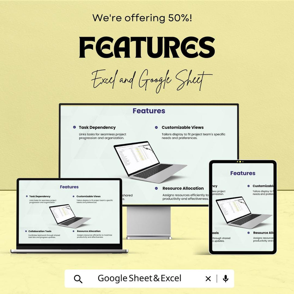 Church Project Gantt Chart Sheet - Excel & Google Sheets Template for Church Project Management