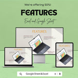 Dynamic Calendar Heat Map Sheet - Excel & Google Sheets Template for Data Analysis and Planning