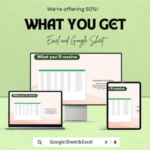 Event Registration Participant Sign-In Sheet | Excel & Google Sheets Template | Event Management Tool | Attendance Tracking |