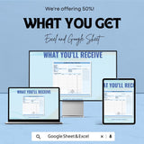 Blank Fillable Invoice Template - Customizable Excel & Google Sheets - Professional, Easy-to-Use