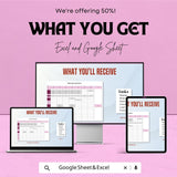 Printable Weekly Schedule Sheet – Customizable Daily Planner Template for Google Sheets & Excel – Time Management Tool – Downloadable