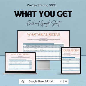 Capital Budgeting Spreadsheet | Excel & Google Sheets Template | Financial Planning and Investment Tool | Business Budgeting