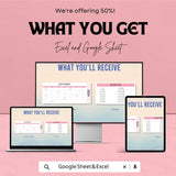 Calendar Format Template | Editable Google Sheets & Excel Calendar | Monthly Planner Template | Printable Calendar Format Sheet |