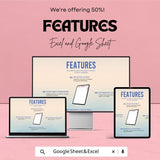 Calendar Format Template | Editable Google Sheets & Excel Calendar | Monthly Planner Template | Printable Calendar Format Sheet |