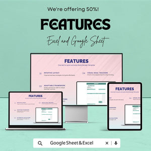 Blank Receipt Sheet for Excel & Google Sheets – Customizable Template | Digital Download – 50% OFF