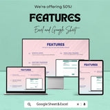 Blank Receipt Sheet for Excel & Google Sheets – Customizable Template | Digital Download – 50% OFF