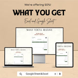 Blank Sales Receipt Sheet - Excel & Google Sheets Template | Easy-to-Use Invoice and Payment Tracker | 50% Off