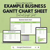Example Business Gantt Chart Template | Excel & Google Sheets | Project Task Tracker
