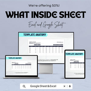 50% OFF - Employee Benefits Budget Sheet - Excel & Google Sheets | Manage Employee Benefits and Expenses | Benefits Tracking Template