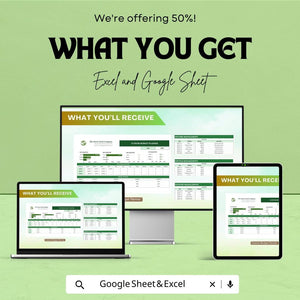 50% OFF - Custom Budget Planner Sheet - Excel & Google Sheets | Personalize Your Financial Plan | Monthly, Quarterly and Yearly Budgeting