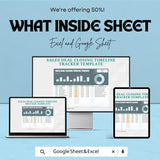 Sales Deal Closing Timeline Tracker Sheet - Excel & Google Sheets Template | Sales Deal Progress Tracker | Closing Rate Monitor for 2024